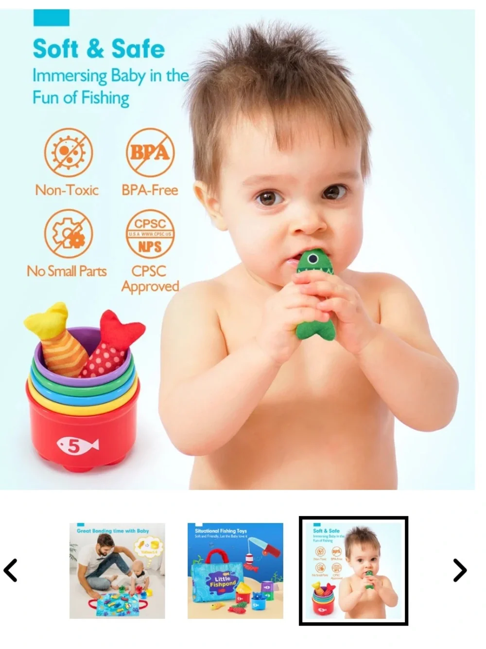 Hahaland Toddler Montessori Fishing Toys for 1 Year Old